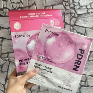 FARMSTAY PLUMP X GLOW PDRN & VITAMIN HYDROGEL MASK