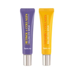 FARMSTAY ROLLING EYE SERUM DUO SET (RETINOL + VITAMIN)